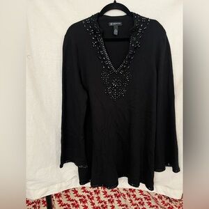 INC International Concepts - black beaded sweater - size 2XL